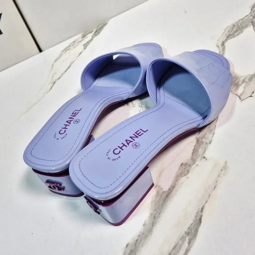 [BUNJANG] Chanel Patent Mule Slippers Sandals 38 / (정품) 샤넬 페이턴트 뮬 슬리퍼 샌들 38