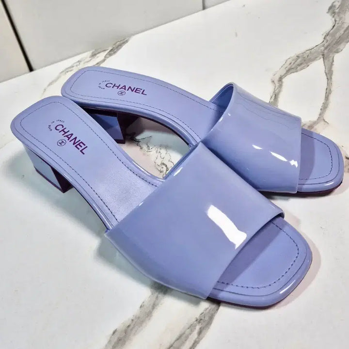 [BUNJANG] Chanel Patent Mule Slippers Sandals 38 / (정품) 샤넬 페이턴트 뮬 슬리퍼 샌들 38