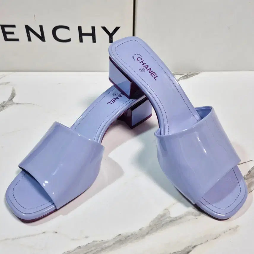 [BUNJANG] Chanel Patent Mule Slippers Sandals 38 / (정품) 샤넬 페이턴트 뮬 슬리퍼 샌들 38