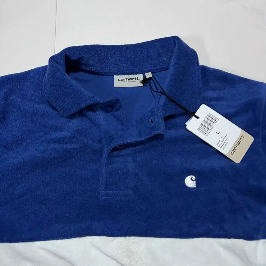 [BUNJANG] Carhartt Blue Terry Cloth T-shirt / (택달린상품) [정품] 칼하트 블루 타올소재 반팔티 [ L ]