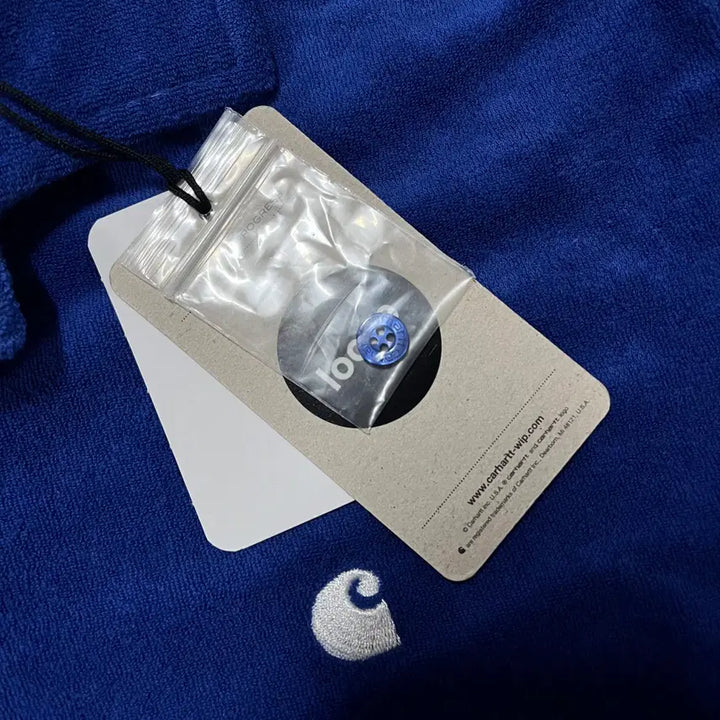 [BUNJANG] Carhartt Blue Terry Cloth T-shirt / (택달린상품) [정품] 칼하트 블루 타올소재 반팔티 [ L ]