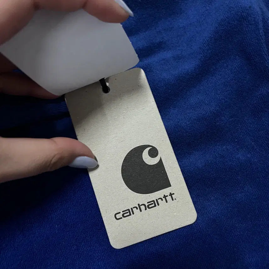 [BUNJANG] Carhartt Blue Terry Cloth T-shirt / (택달린상품) [정품] 칼하트 블루 타올소재 반팔티 [ L ]