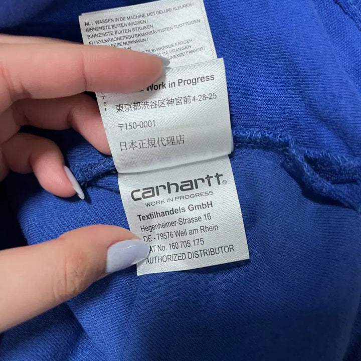 [BUNJANG] Carhartt Blue Terry Cloth T-shirt / (택달린상품) [정품] 칼하트 블루 타올소재 반팔티 [ L ]