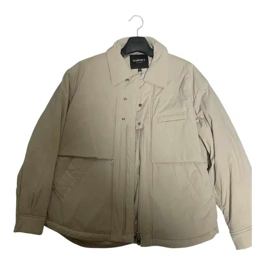 [BUNJANG] Garnet Homme Utility Padded Shirt Jacket / GAW22104 베이지 세미오버핏 유틸리티 패딩 셔츠형 점퍼