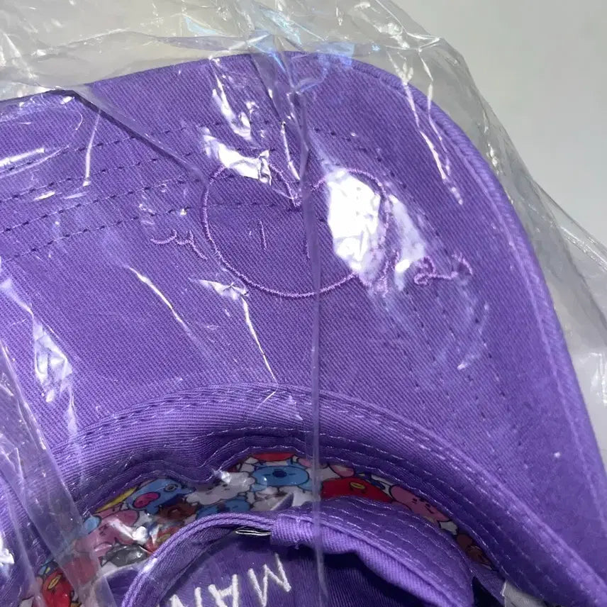 [BUNJANG] BT21 Mang Purple Ball Cap Hat / BT21 망 보라색 볼캡 모자 새상품