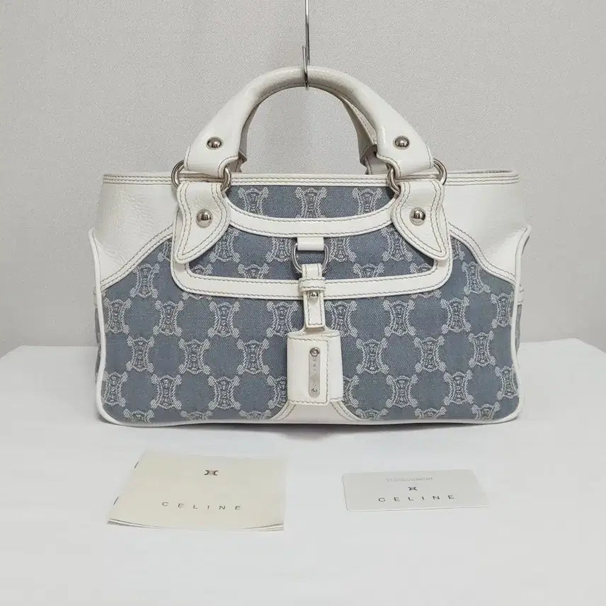 [BUNJANG] Celine Denim Macadam Triomphe Boogie Bag Tote Bag / [정품] 셀린느 데님 마카담 트리오페 부기백 토트백