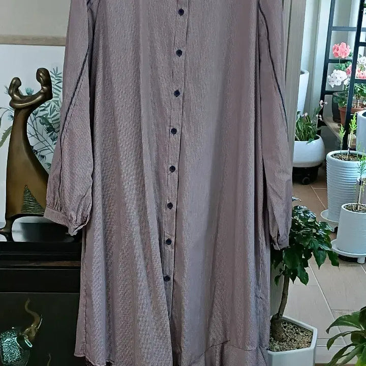 [BUNJANG] SEPIA Stripe Long Dress / 스트라이프 롱 원피스 (FREE)