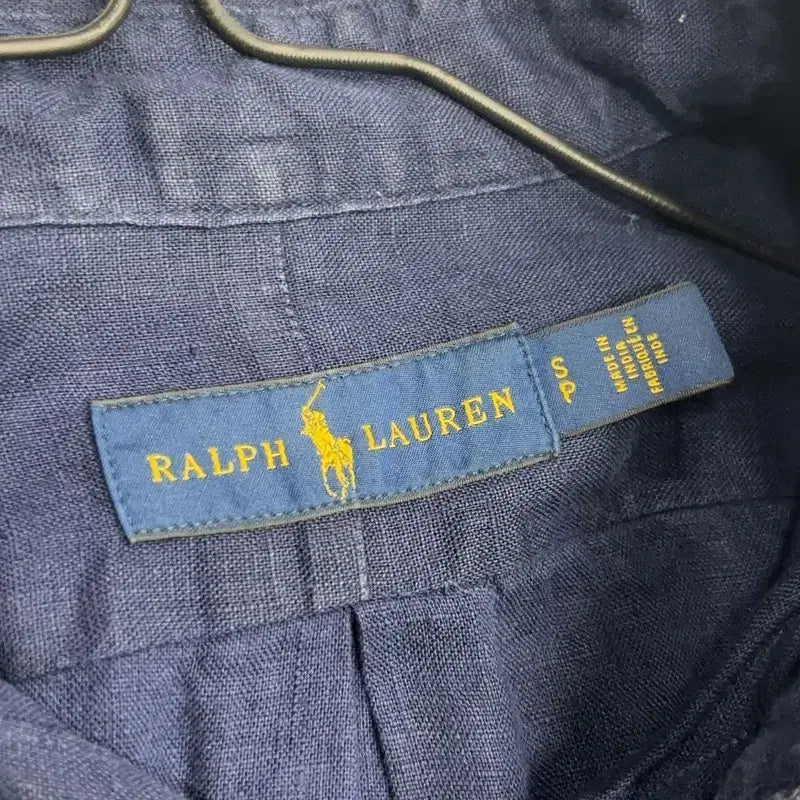 [BUNJANG] Polo Ralph Lauren Embroidered Linen Shirt Size S / 폴로 랄프로렌 오버핏 자수 린넨 셔츠 S P00071