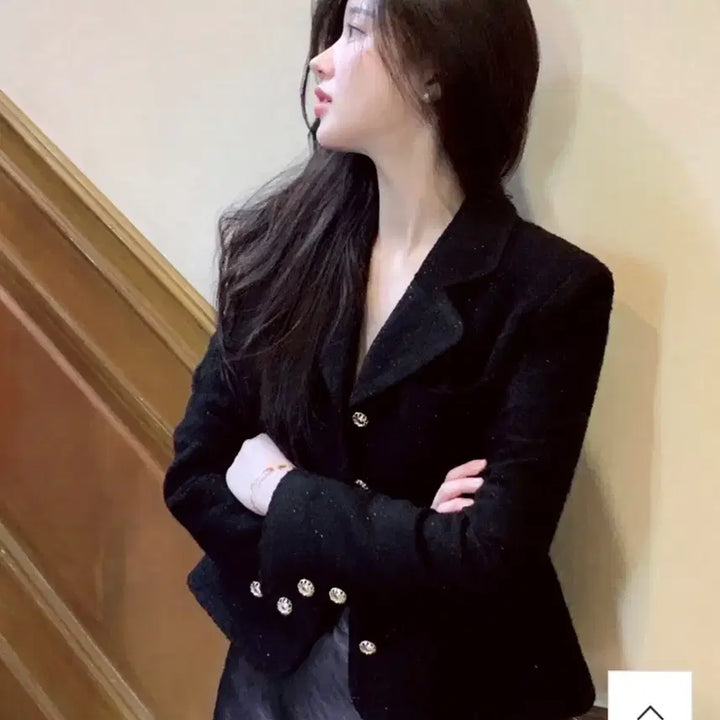 [BUNJANG] Milkcocoa Amelie Classic V-Neck Wool Tweed Jacket / 밀크코코아 자체제작 아멜리에 amelie 클래식 브이넥 울 트위드 자켓
