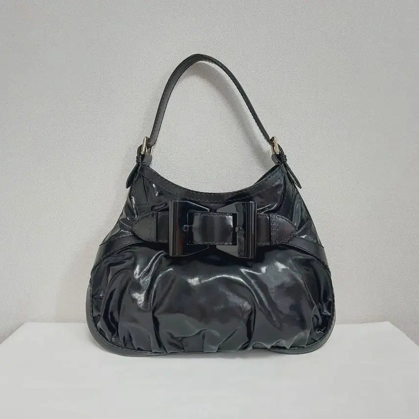 [BUNJANG] Gucci Crystal Ribbon Queen Hobo Shoulder Bag Black / 구찌 크리스탈 리본 퀸 호보백 숄더백 블랙