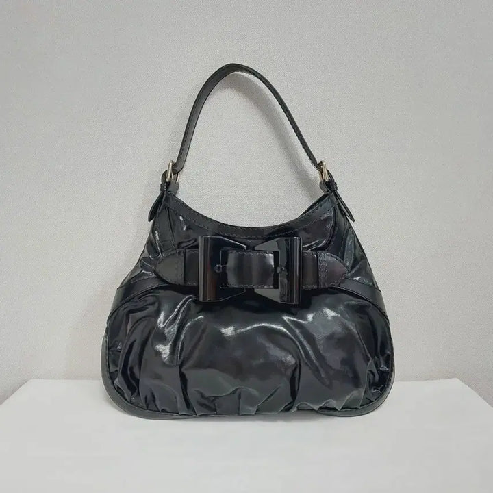 [BUNJANG] Gucci Crystal Ribbon Queen Hobo Shoulder Bag Black / 구찌 크리스탈 리본 퀸 호보백 숄더백 블랙