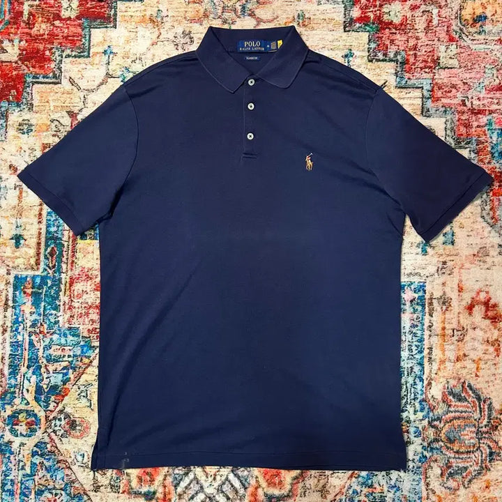 [BUNJANG] Polo Ralph Lauren 3-Button Short Sleeve Polo Shirt / [L] 폴로 랄프로렌 큐알택 3버튼 포니 로고 카라 반팔