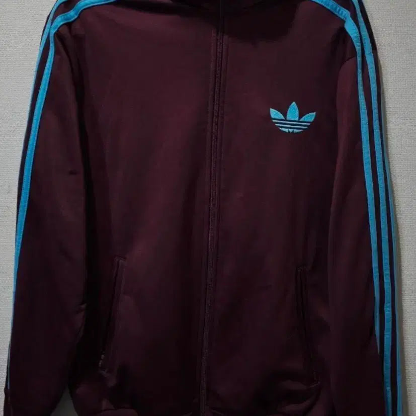 [BUNJANG] Adidas Maroon Burgundy Sky Blue Track Top Jersey Zip-Up Size S-M / 아디다스 마룬 버건디 스카이블루 트랙탑 저지 져지집업 S~M사이즈