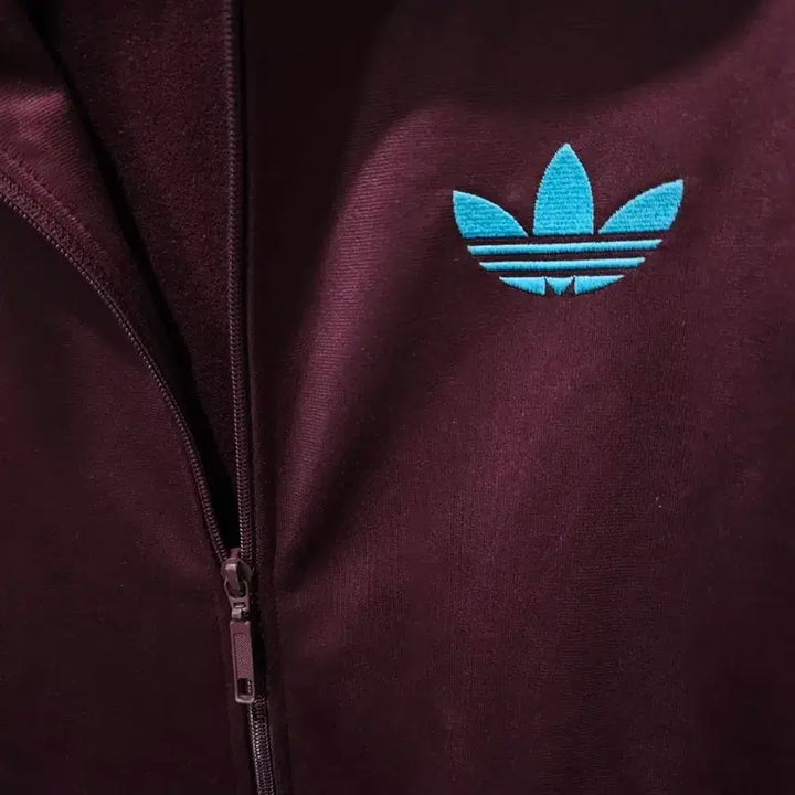 [BUNJANG] Adidas Maroon Burgundy Sky Blue Track Top Jersey Zip-Up Size S-M / 아디다스 마룬 버건디 스카이블루 트랙탑 저지 져지집업 S~M사이즈
