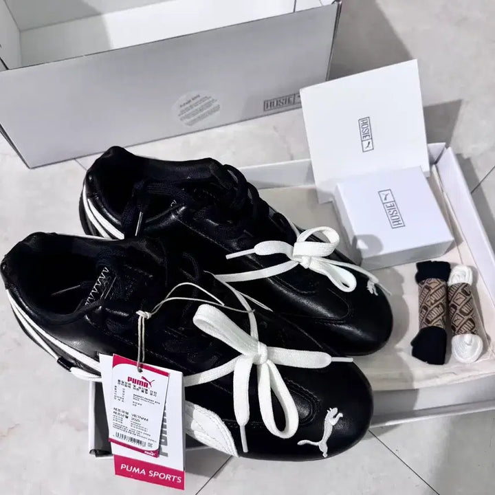 [BUNJANG] Puma x Rosé Speedcat PRM Black Warm White (240mm) / (W) 푸마 x 로제 스피드캣 PRM 블랙 웜 화이트 240MM