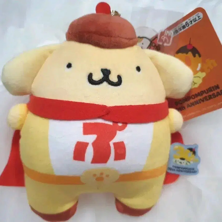 [BUNJANG] Sanrio Pompompurin 30th Anniversary Hero Cape Pouch Keychain / 산리오 히어로푸린 30주년 망토 폼폼푸린 키링