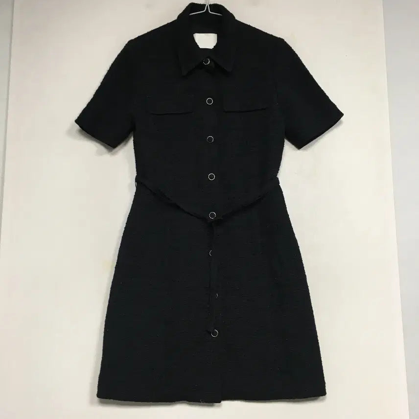 [BUNJANG] Frontrow Belted Tweed Dress (Size S) / 프론트로우 벨티드 트위드 원피스 S