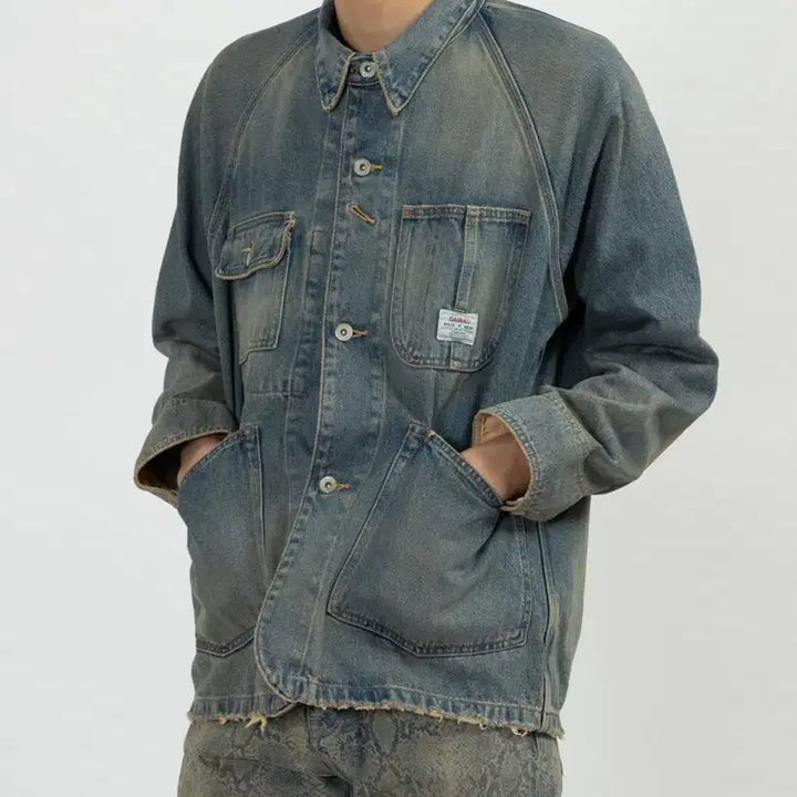 [BUNJANG] DAIRIKU Denim Coverall Jacket M / 다이리쿠 데님 커버올 자켓 M DAIRIKU