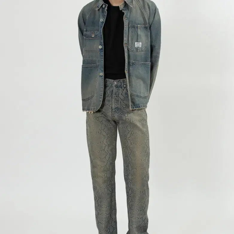 [BUNJANG] DAIRIKU Denim Coverall Jacket M / 다이리쿠 데님 커버올 자켓 M DAIRIKU