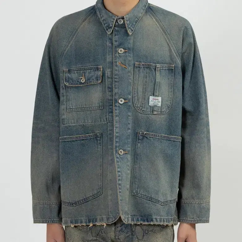 [BUNJANG] DAIRIKU Denim Coverall Jacket M / 다이리쿠 데님 커버올 자켓 M DAIRIKU