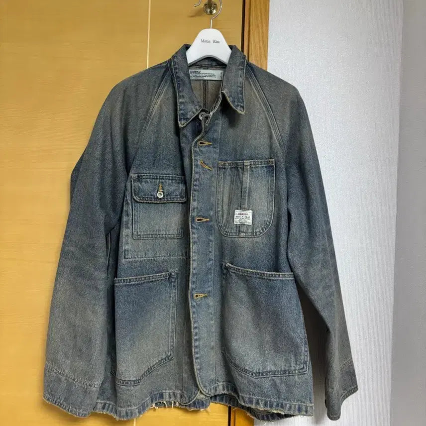 [BUNJANG] DAIRIKU Denim Coverall Jacket M / 다이리쿠 데님 커버올 자켓 M DAIRIKU