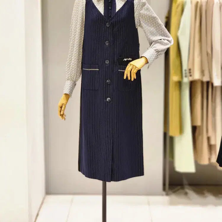 [BUNJANG] It MICHAA Sleeveless Stripe Dress / 잇미샤 슬리브리스 스트라이프 원피스