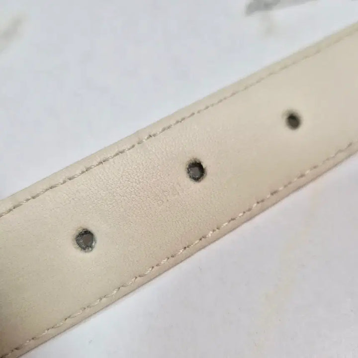 [BUNJANG] Louis Vuitton Damier Azur Gold Buckle Belt / (정품)루이비통 다미에 아주르 LV로고 금장 골드 벨트 허리띠 M9268