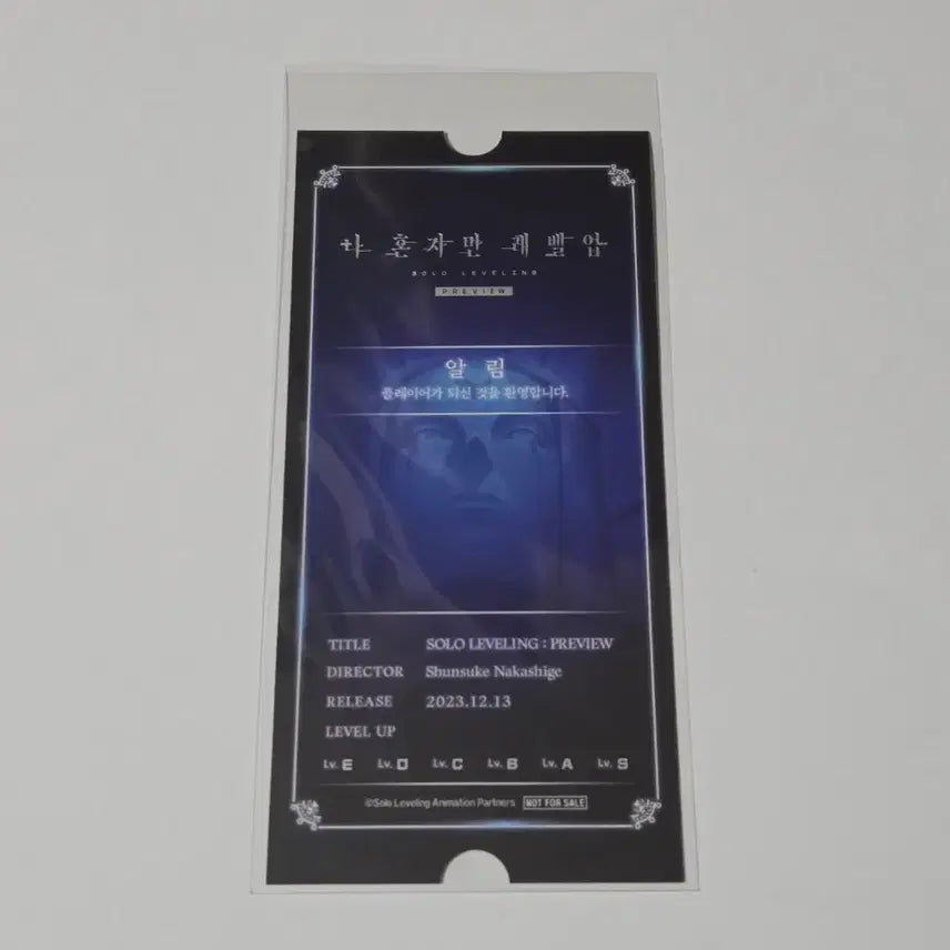 [BUNJANG] Solo Leveling Special Ticket / 나 혼자만 레벨업 스폐셜 티켓