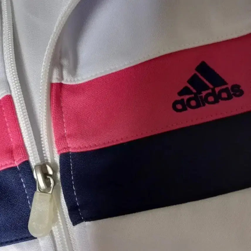 [BUNJANG] Adidas White Pink Track Top Jersey Zip-Up Size S / 아디다스 흰분 화이트핑크 트랙탑 저지 져지집업 90/S