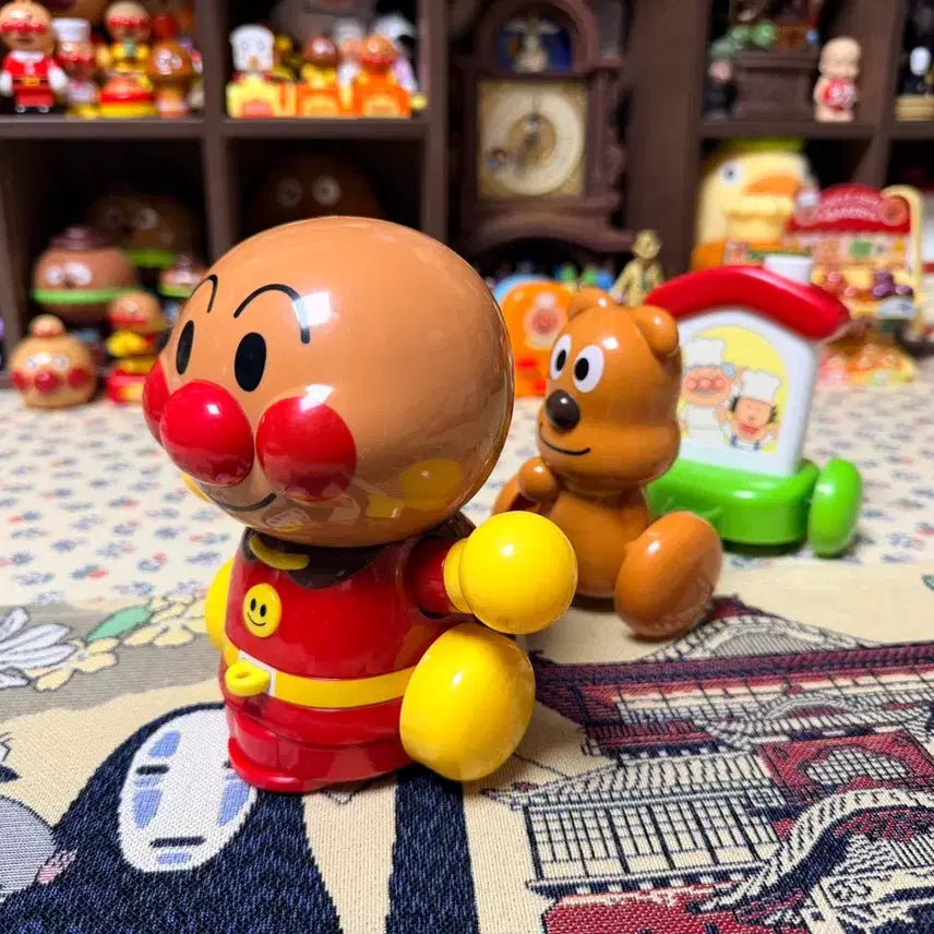 [BUNJANG] Anpanman Melody Vintage Pocket Mirror / 호빵맨 멜로디 산책