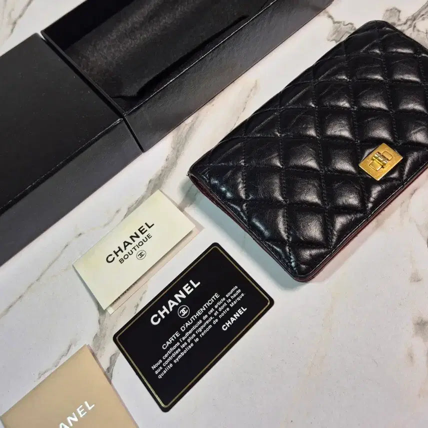 [BUNJANG] Chanel 2.55 Vintage Calfskin Long Wallet / (정품) 샤넬 2.55 빈티지 카프스킨 여성 장지갑