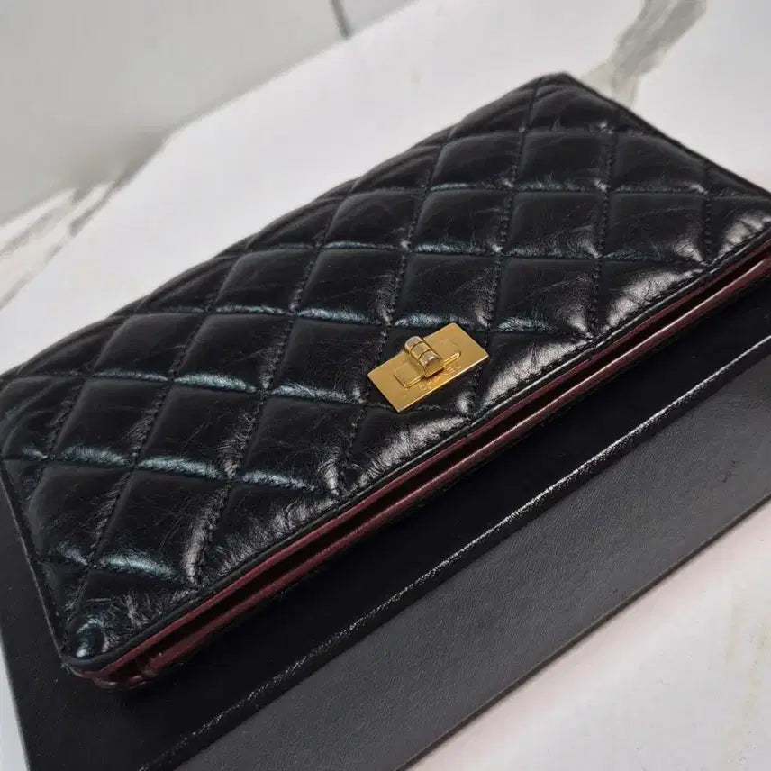 [BUNJANG] Chanel 2.55 Vintage Calfskin Long Wallet / (정품) 샤넬 2.55 빈티지 카프스킨 여성 장지갑