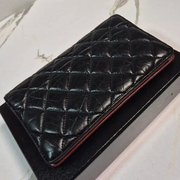 [BUNJANG] Chanel 2.55 Vintage Calfskin Long Wallet / (정품) 샤넬 2.55 빈티지 카프스킨 여성 장지갑