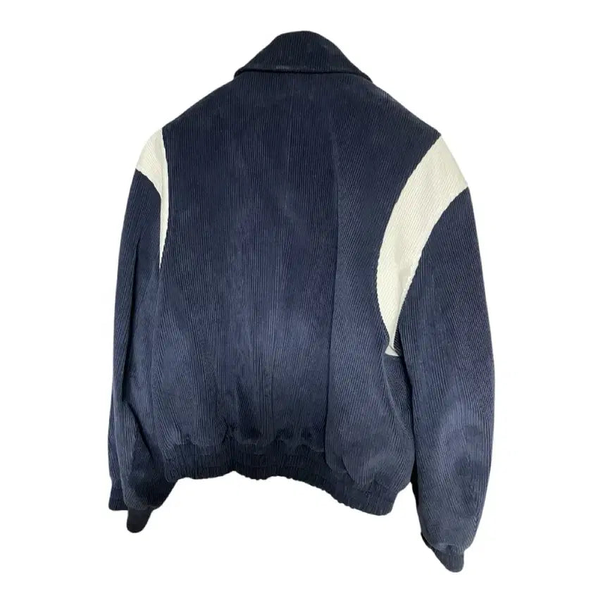 [BUNJANG] Rio Homme Corduroy Varsity Jacket Navy / 리우 옴므 코듀로이 바시티 자켓 네이비