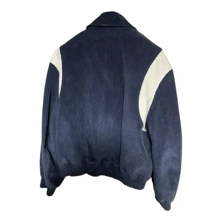 [BUNJANG] Rio Homme Corduroy Varsity Jacket Navy / 리우 옴므 코듀로이 바시티 자켓 네이비