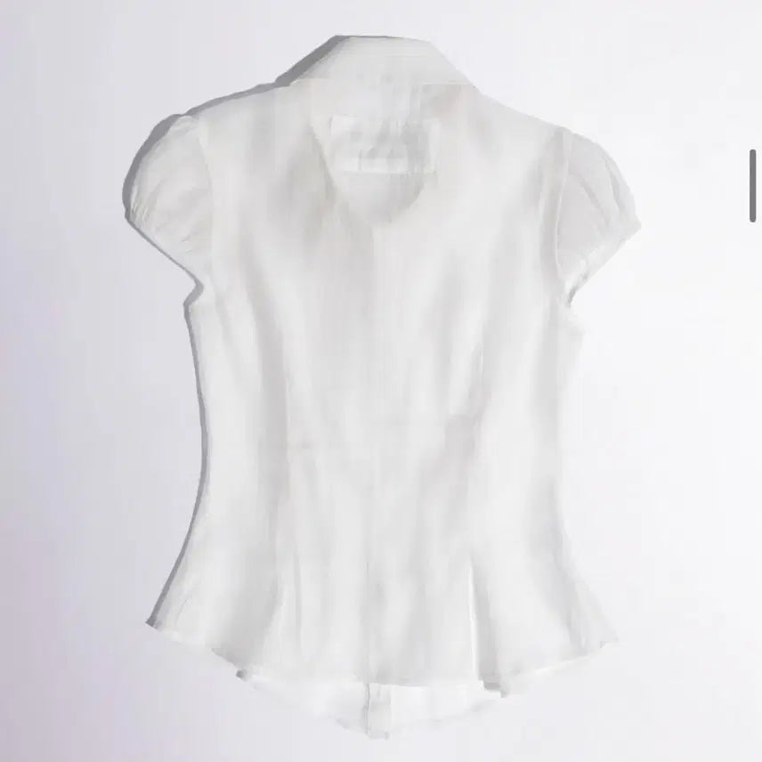 [SOLD OUT] 스컬프터 시어 블라우스 xs sheer pleated blouse