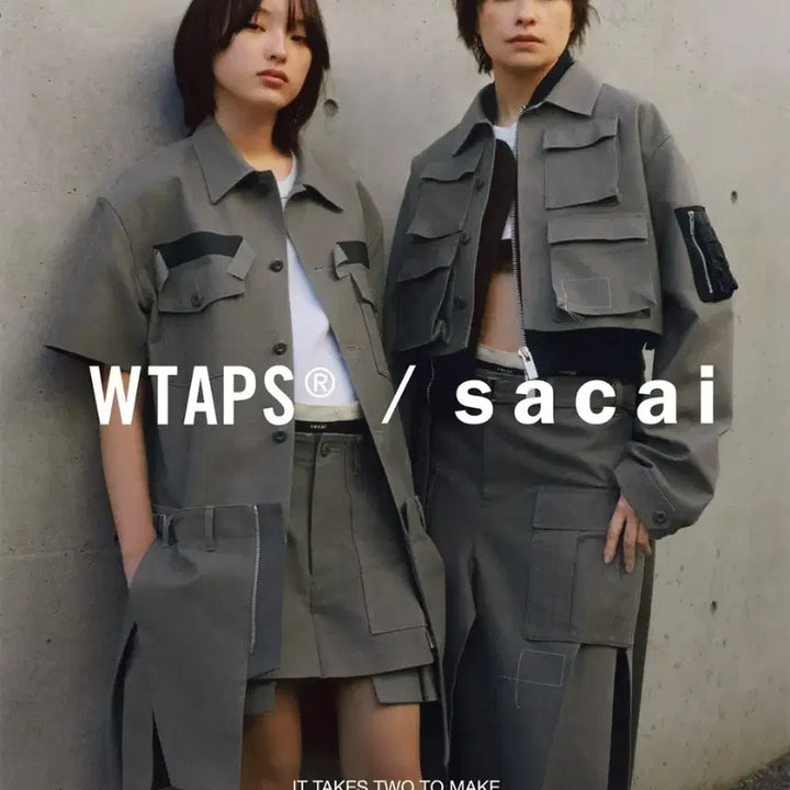 [BUNJANG] Sacai x WTAPS Cotton Back Satin Shorts / Sacai x WTAPS Cotton Back Satin Shorts
