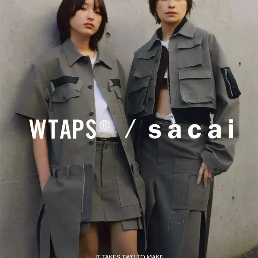 [BUNJANG] Sacai x WTAPS Cotton Back Satin Shorts / Sacai x WTAPS Cotton Back Satin Shorts
