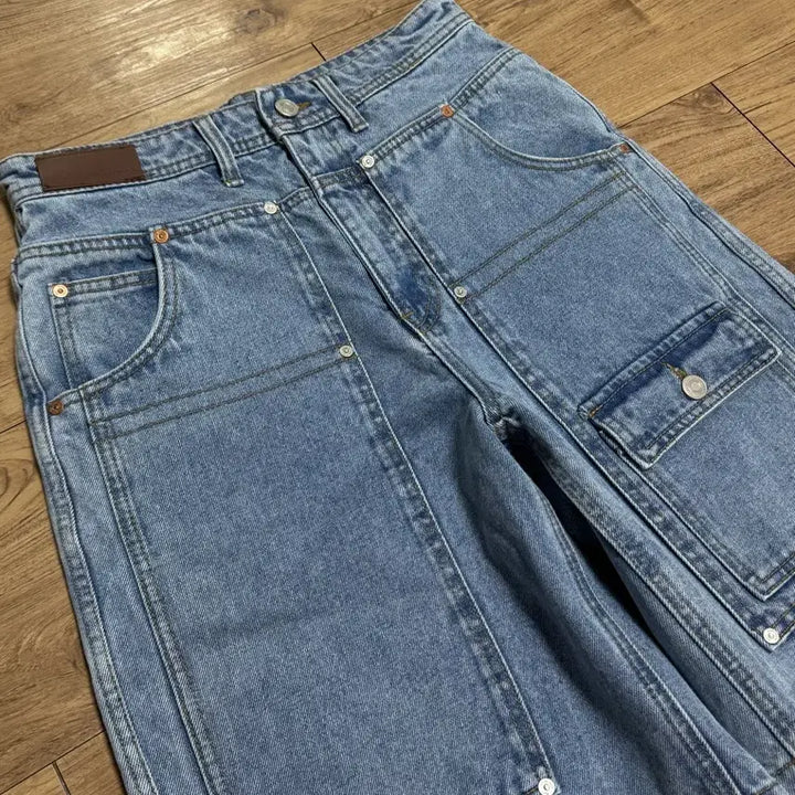 [BUNJANG] Andersson Bell Double Knee Denim Cargo Shorts / [28]앤더슨벨 더블니 데님 카고 쇼츠 반바지
