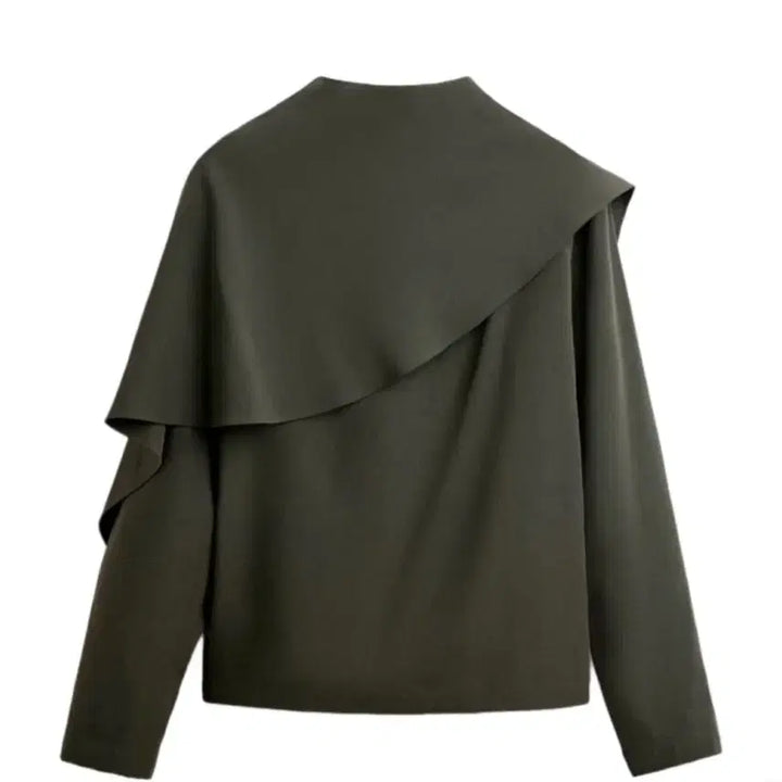 [BUNJANG] Zara Nanushka Pulled Scarf Shirt - Khaki Green XL / 자라 나누시카 풀라드 스카프 셔츠 카키그린 XL