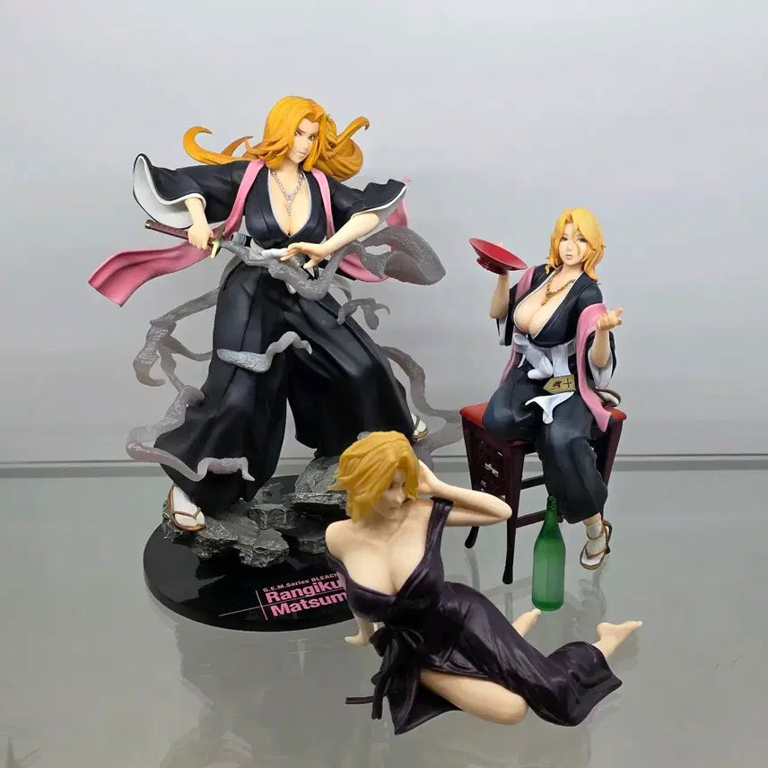 [BUNJANG] Megahouse Bleach Matsumoto Rangiku Figure 3-Set Bundle / 메가하우스 블리치 마츠모토 란기쿠 피규어 3종 일괄