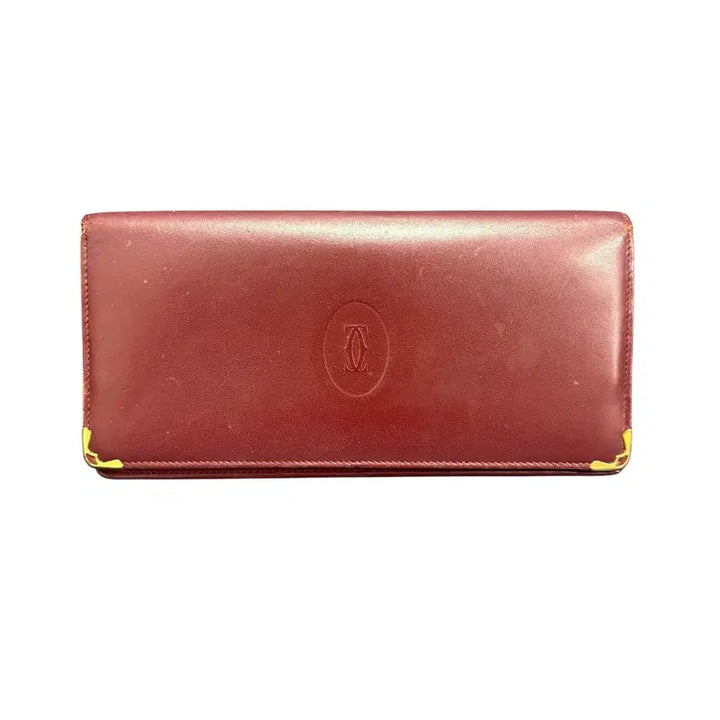 [BUNJANG] Cartier Flap Long Wallet Burgundy / [OS] 까르띠에 플랩 장지갑