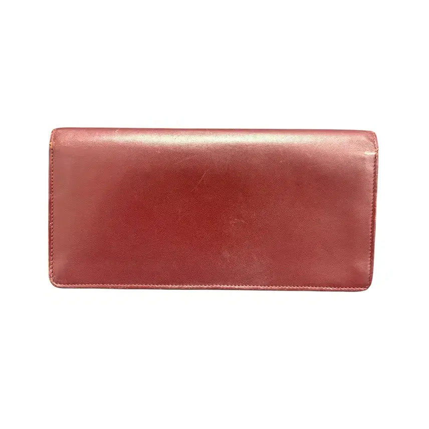 [BUNJANG] Cartier Flap Long Wallet Burgundy / [OS] 까르띠에 플랩 장지갑