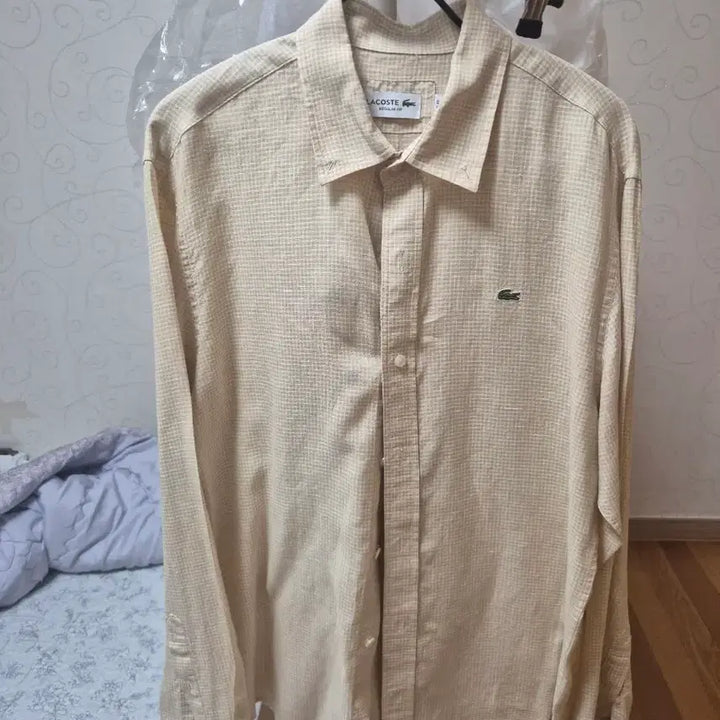 [BUNJANG] Lacoste Linen Check Shirt (M) / 라코스테 린넨 셔츠(M)