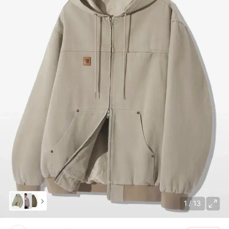 [BUNJANG] Trillion Work Canvas Hooded Jacket / 트릴리온 워크 후드집업