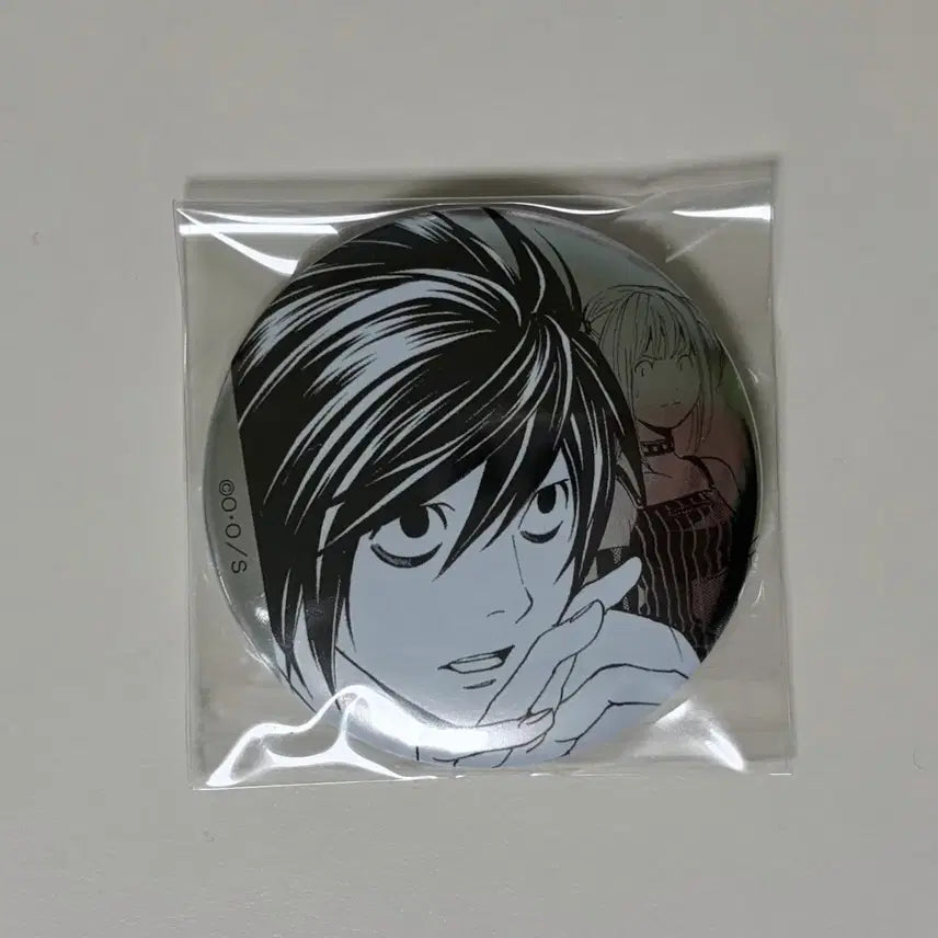 [BUNJANG] Death Note L Original Illustration Can Badge / 데스노트 엘 원화 캔뱃지
