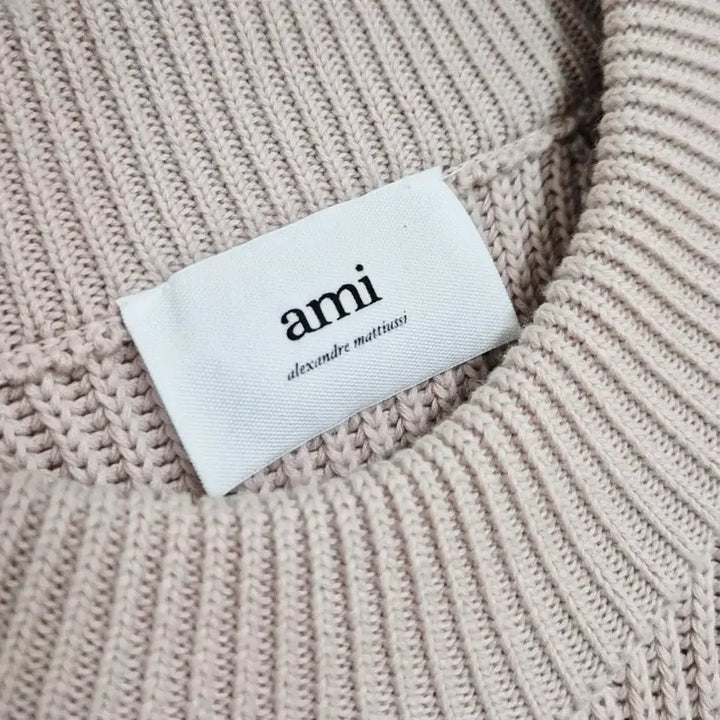 [BUNJANG] AMI Logo Patch Wool Blend Knit Sweater (Women) S / (정품) 아미 로고 패치 울 블렌드 여성 니트 S