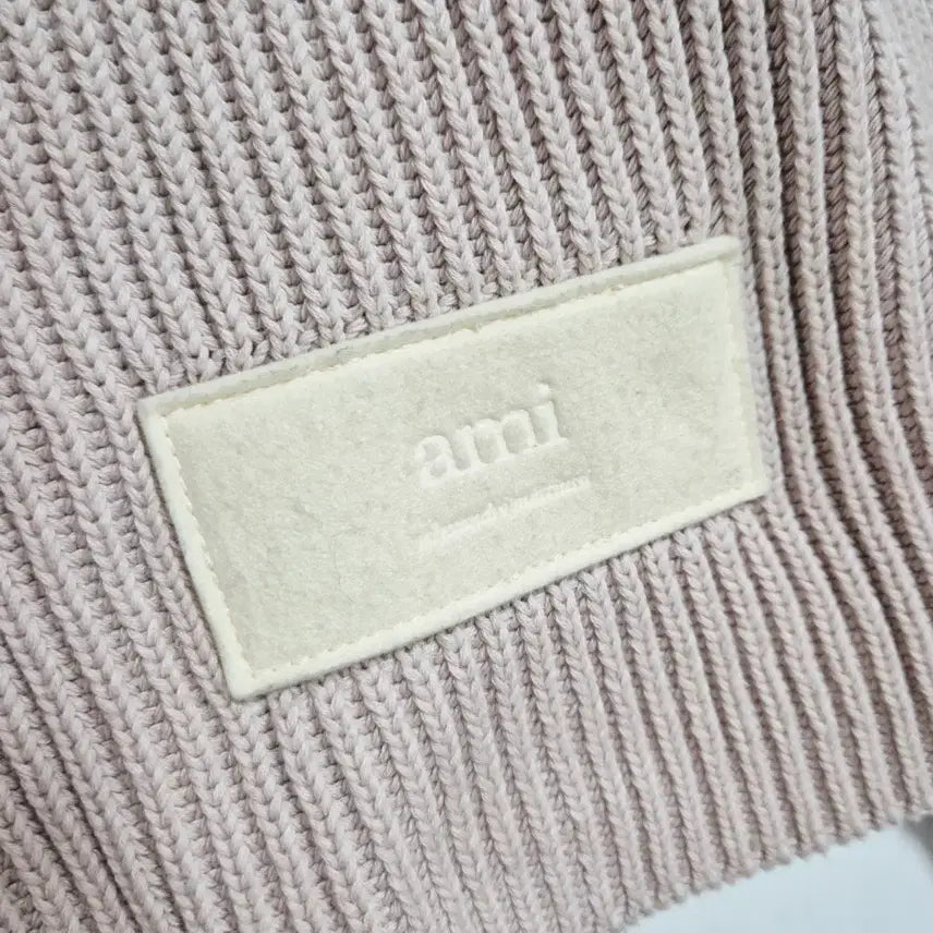 [BUNJANG] AMI Logo Patch Wool Blend Knit Sweater (Women) S / (정품) 아미 로고 패치 울 블렌드 여성 니트 S