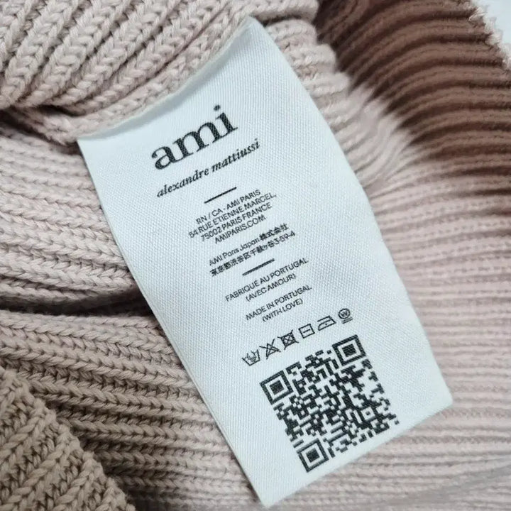 [BUNJANG] AMI Logo Patch Wool Blend Knit Sweater (Women) S / (정품) 아미 로고 패치 울 블렌드 여성 니트 S
