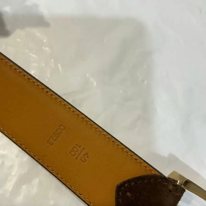 [BUNJANG] Polo Ralph Lauren Gold Buckle Suede Belt / (새제품) 폴로 랄프로렌 금장 스웨이드 벨트 브라운